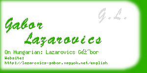 gabor lazarovics business card